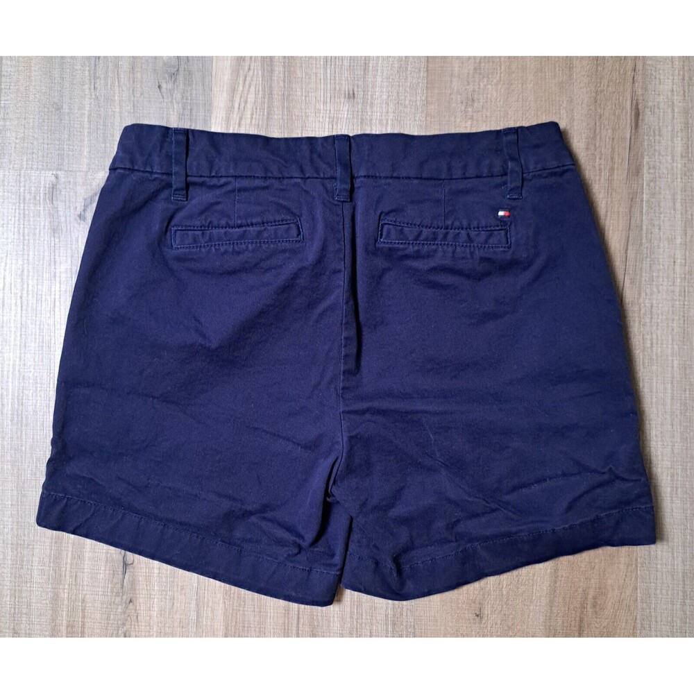 Tommy Hilfiger Women's Navy Blue Chino Shorts Preppy Stretch Y2K Size 2